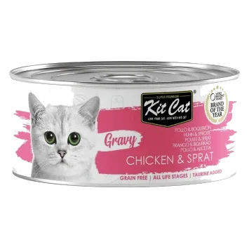 Pâtée pour chat en sauce Kit Cat Gravy poulet et anchois 70 g