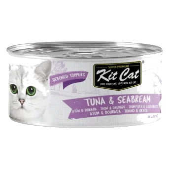 Pâtée pour chat en gelée Kit Cat Toppers thon et dorade 80 g