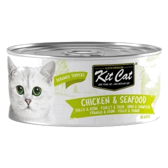 Pâtée pour chat en gelée Kit Cat Toppers poulet et thon 80 g
