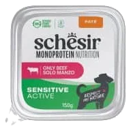 Pâtée chien adulte Schesir Monoprotein Active bœuf, barquette 150 g