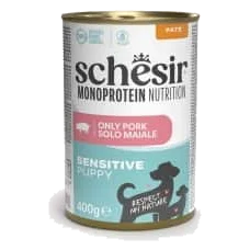 Pâtée chiot Schesir Monoprotein Puppy porc, boîte 400 g