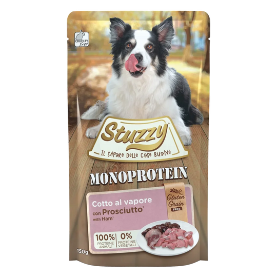Pâtée chien Stuzzy Monoprotein porc et jambon, sachet 150 g