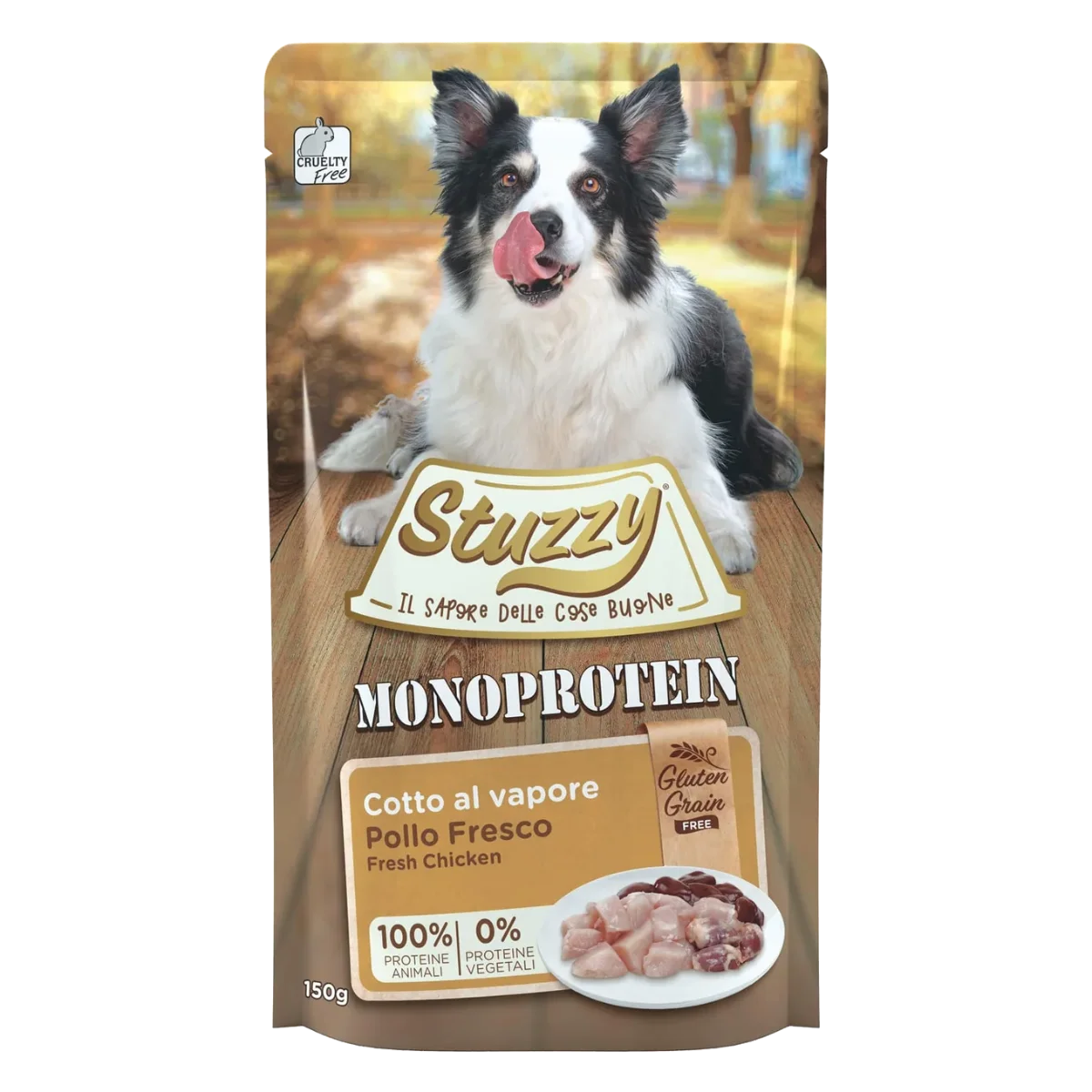 Pâtée chien Stuzzy Monoprotein poulet frais, sachet 150 g