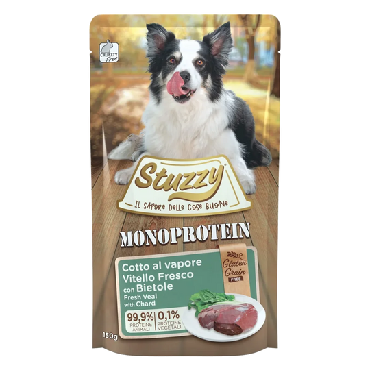 Pâtée chien adulte Stuzzy Monoprotein veau et blettes, 150 g