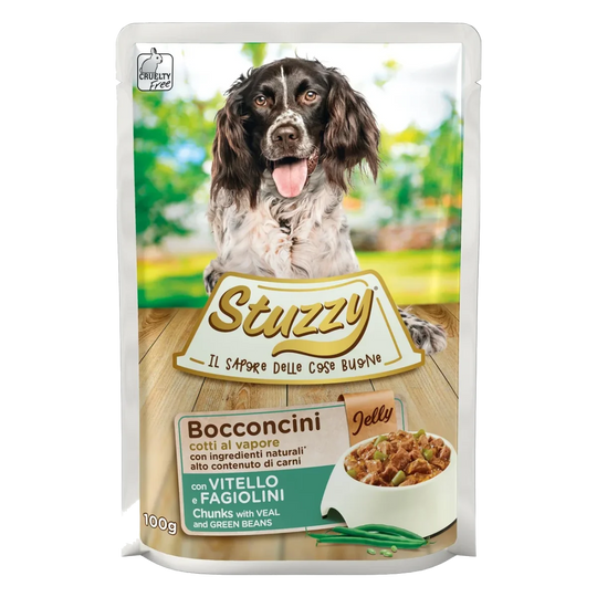 Pâtée chien Stuzzy veau et haricots verts, sachet 100 g