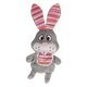 Peluche chien lapin gris sonore sans rembourrage