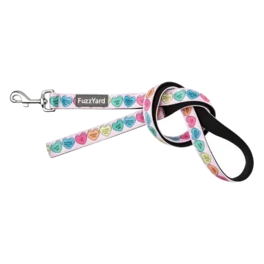 Laisse chien rembourrée FuzzYard Candy Hearts en néoprène