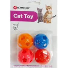 Blister de 4 balles à grelot pour chat