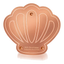Disque en cuivre pour bain d'oiseaux en forme de coquillage