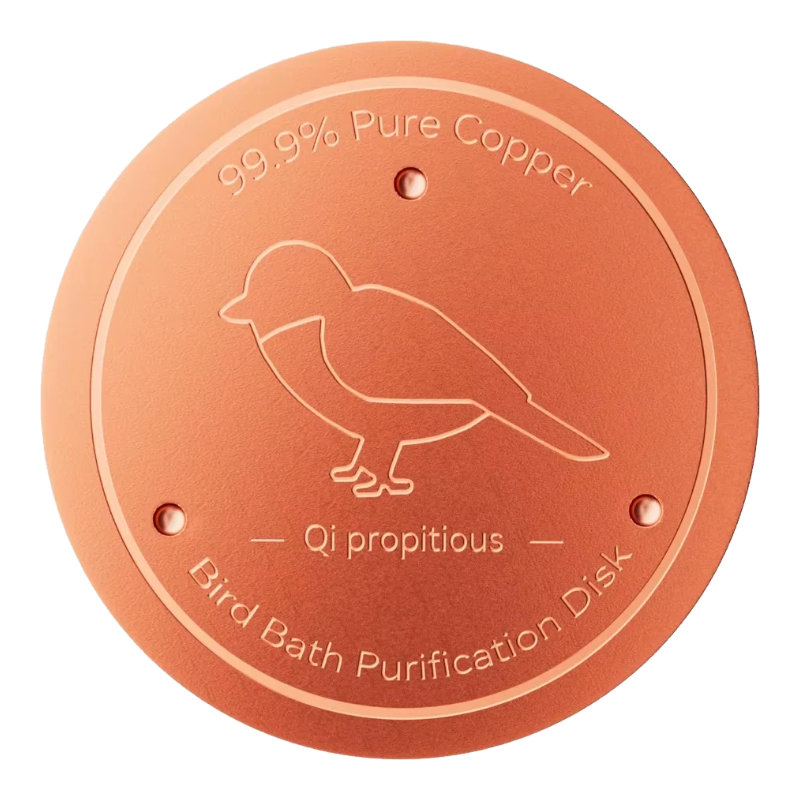 Disque en cuivre rond foncé pour bain et abreuvoir d'oiseaux