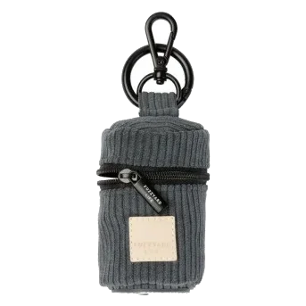 Distributeur de sacs à crottes en velours côtelé FuzzYard Life Slate Grey