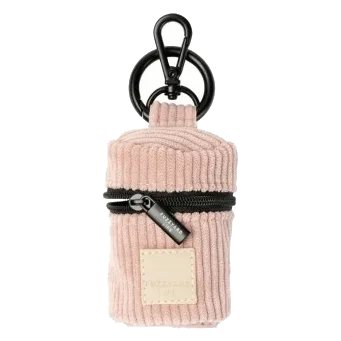 Distributeur de sacs à crottes en velours côtelé FuzzYard Life Soft Blush