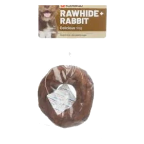 Donut au lapin pour chien Flamingo, 10 cm, 110 g