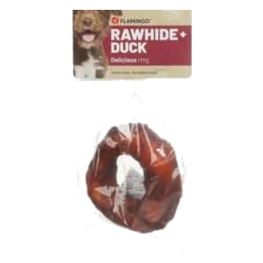 Donut au canard pour chien Flamingo, 10 cm, 110 g