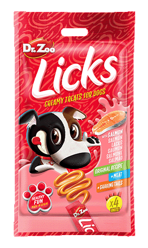 Dr. Zoo Licks saumon pour chien, 4 sachets de 15 g