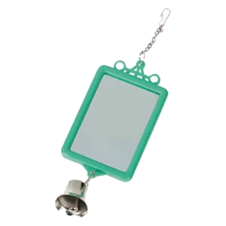 Miroir avec clochette pour oiseaux