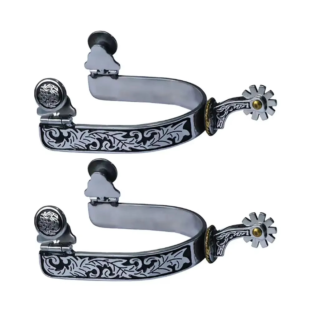 Éperons de style western en acier inoxydable, 1 paire