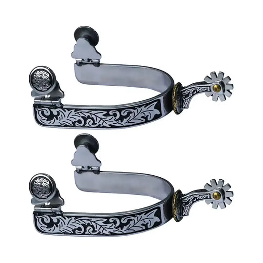 Éperons de style western en acier inoxydable, 1 paire