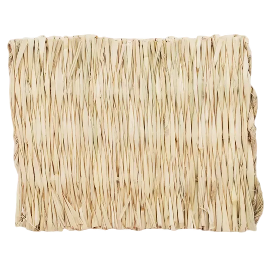 Estera de hierba natural trenzada para hámster, cobaya y conejo, 20 x 28 cm - ZONLIDOOG