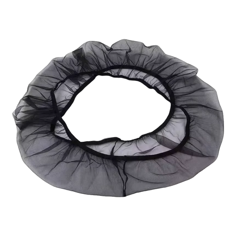 Jupe de cage en filet élastique pour oiseaux, noire