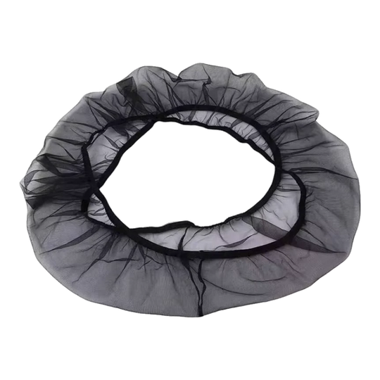 Jupe de cage en filet élastique pour oiseaux, noire