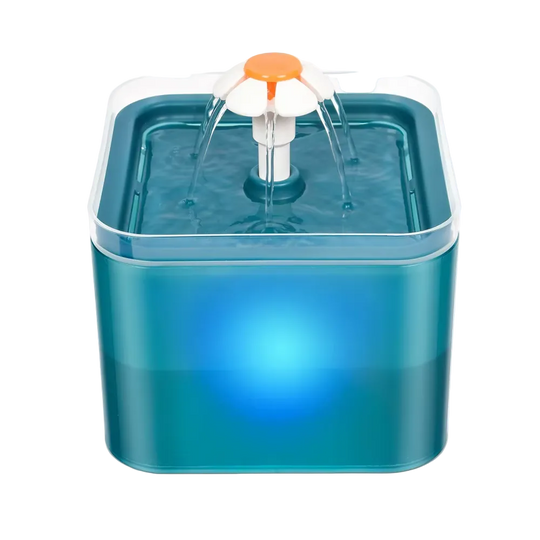 Fuente de agua de 2 L con luz LED para gatos y perros pequeños, verde - ZONLIDOOG