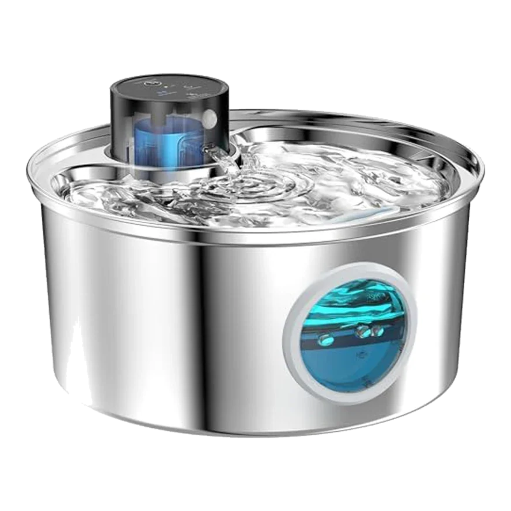 Fontaine à eau chat en inox 3,2 L avec capteur et recharge USB
