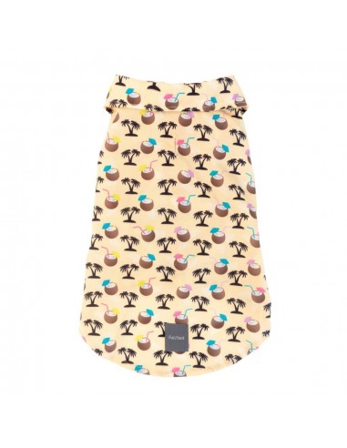 Chemise hawaïenne pour chien FuzzYard Sandy Coconut (taille 2)