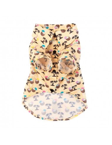 Chemise hawaïenne pour chien FuzzYard Sandy Coconut (taille 4)