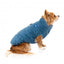 Manteau matelassé pour chien FuzzYard Mosman bleu délavé, col en velours