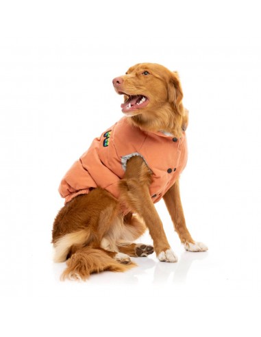 Manteau matelassé en coton pour chien FuzzYard Ashbury pêche