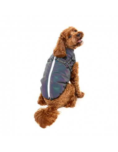 Manteau réfléchissant avec harnais pour chien FuzzYard Flash