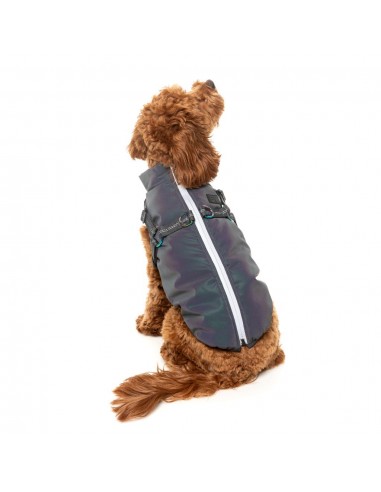 Manteau réfléchissant avec harnais pour chien FuzzYard Flash