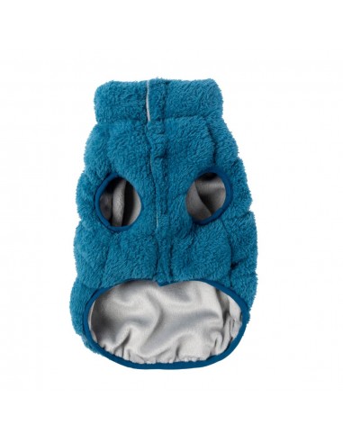 Manteau teddy pour chien FuzzYard The Vaucluse bleu français