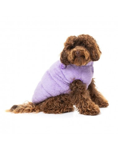 Manteau teddy pour chien FuzzYard The Vaucluse lilas