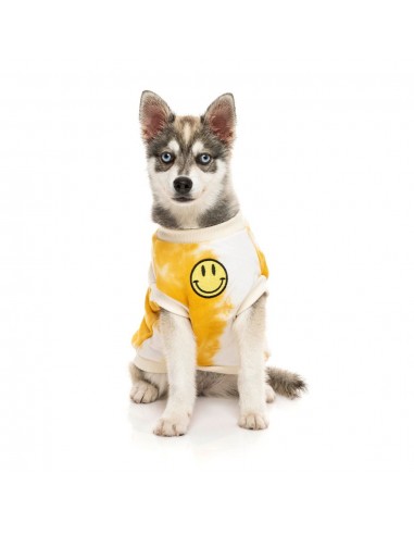 Sweat pour chien FuzzYard Smiley Tie-rus jaune et crème