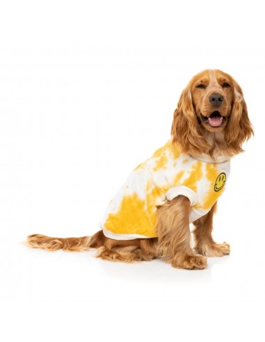 Sweat pour chien FuzzYard Smiley Tie-rus jaune et crème