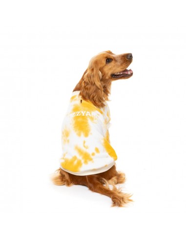 Sweat pour chien FuzzYard Smiley Tie-rus jaune et crème