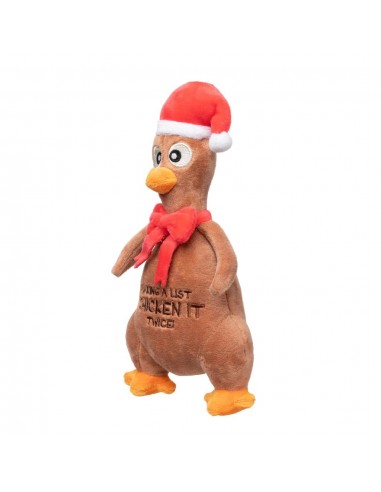 Peluche de Noël pour chien FuzzYard Chicken It Twice Chook