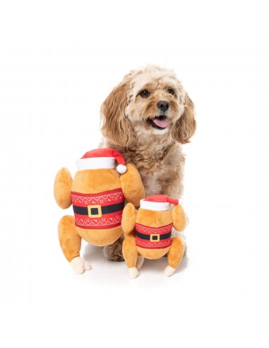 Peluche de Noël pour chien FuzzYard Fairisle Turkey (taille S)