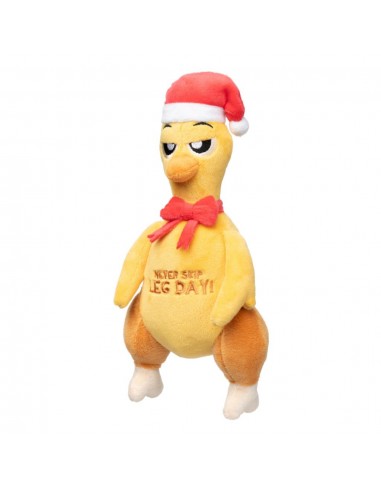 Peluche de Noël pour chien FuzzYard Never Skip Leg Day Chook en forme de poulet rôti