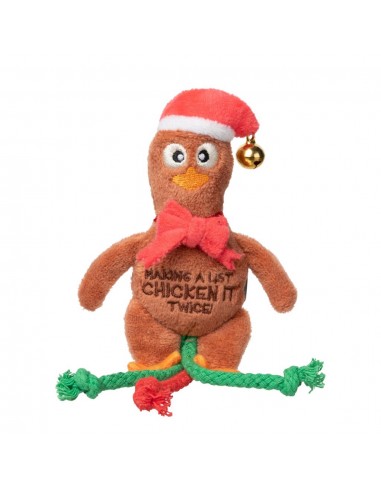 Jouet de Noël pour chat FuzzYard Chicken It Twice Chook