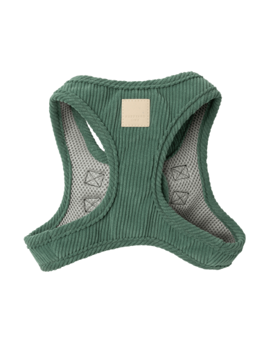 Harnais chien step-in en velours côtelé FuzzYard Life, Myrtle Green (taille XXS)