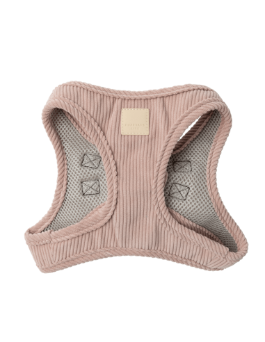 Harnais chien step-in en velours côtelé FuzzYard Life, Soft Blush (taille XXS)
