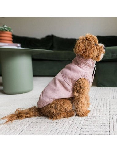 Manteau pour chien en velours côtelé FuzzYard Life Soft Blush