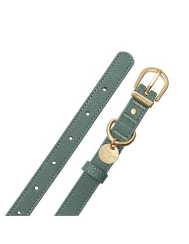 Collier chien en cuir végan FuzzYard Atelier Myrtle Green (taille M)