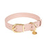 Collier chien en cuir végan FuzzYard Atelier Soft Blush (taille L)