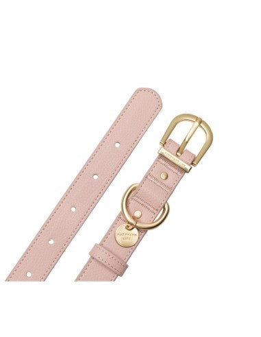 Collier chien en cuir végan FuzzYard Atelier Soft Blush (taille L)