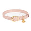 Collier chien en cuir végan FuzzYard Atelier Soft Blush (taille M)