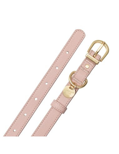 Collier chien en cuir végan FuzzYard Atelier Soft Blush (taille M)